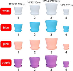 Molotos Home Resin Indoor Outdoor Garden Plant Flower Pot Balcony Plastic Planter Patio(1714.512.5cmwhite) - (Color: White, Sheet Size: Small)