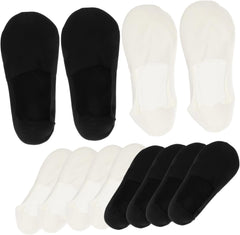 GALPADA 6pairs Low Cut Socks Non-slip Men's Ice Silk Boat Socks Breathable for Flats