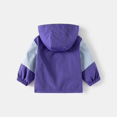 Meufam Toddler Boys Color Block Windbreaker Casual Outerwear Kids Lightweight Zip Hooded Jacket Baby Cute Dust Coat Jacket