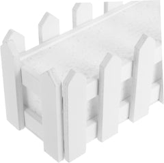 Totority Rectangular Fence Planter Decorative Foam Insert for Artificial Flowers Home Decor Flower Pot Fairy Garden Planter