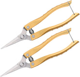 POPETPOP 2pcs Garden Pruning Shears Herb Scissors Flower Cutters Hand Tools for Gardening