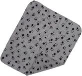 BESPORTBLE Double-Sided Fleece Dog Blanket Pet Bed for Car Winter Blanket Claw Print Grey Background