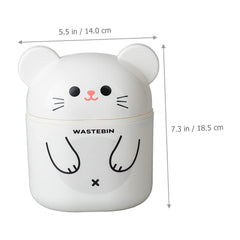 VICASKY Desk Trash Can PP Material Cute Kawaii Desktop Waste Bin Small Basket for Bedroom Office Living Tabletop Use