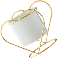 balacoo Metal Planter Pot Stand Nordic Style Iron Flower Pot Heart Planter for Home Office Balcony Rustic Decor