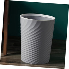 Healifty Modern Large Gray Household Trash Can for Kitchen and Bedroom Ash Bin Waste Basket Compact Garbage Storage Container for Home Use