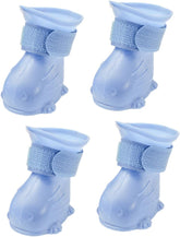 Happyyami 4pcs Dog Rain Boots -Resistant Pet Footwear for Dogs Comfortable Outdoor Shoes for Rainy Days for Active Puppies