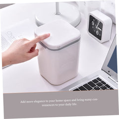 2Pcs Mini Trash Bin with Lid Compact Desktop Garbage Can for Office Home Stylish Small Waste Bin for Countertop Easy to Clean