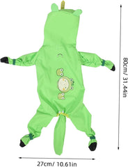 SUPVOX Dog Raincoat with Legs Full Body Hooded Pet Poncho for Small Medium Dogs Comfortable Breathable Rain Jacket Fit for Rainy Days