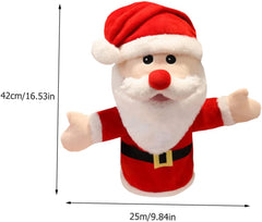 HEMOTON Adorable Santa Finger Puppet Soft Plush Christmas Hand Puppet for Interactive Parent Plaything Premium PP Cotton Creative Role Play Accessory for Holiday Fun