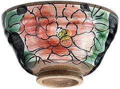 Gold five Colored Ribbon Rice Bowl (Red) 4.5 x 2.6 inches (11.5 x 6.5 cm), Made in Japan