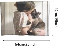 Pet Warm Mat (19x25 in) Custom Self-Warming Cat Bed Self-Heating Cat and Dog mat Soft Fluffy cat Bed noiseless hot pet mat for Indoor and Outdoor Pets,
