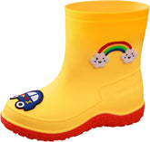 Baby Waterproof Rain Boots,Kids Rain Boots Boys Girls Lightweight Rubber PVC Rain Boots Waterproof Non-Slip Shoes 3-10Y (Yellow, 5.5-6Years)