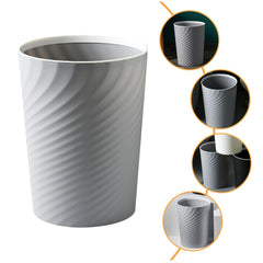 Healifty Modern Large Gray Household Trash Can for Kitchen and Bedroom Ash Bin Waste Basket Compact Garbage Storage Container for Home Use