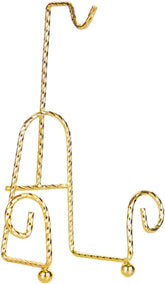Tea Saucer Display Stand Tea Saucer Cup Rack Twist Wire Sturdy Tea Cup Holder Display for Teapot Coffee Mug Kitchen Plate, 12cmx17.8cm, Gold