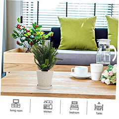 balacoo 1set Resin Planter Flower Pot with Tray Decorative Planter for Use for Garden Porch and Patio Scratch-Resistant Garden Supply