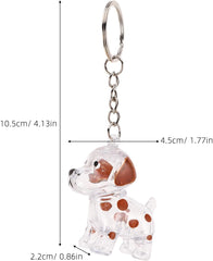 Happyyami 6pcs Dog Hair Souvenir Box: Transparent Keyring for Pet Hair Collection - Hanging Memorial Keepsake Jar Decorative Storage Keychain