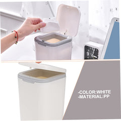 2Pcs Mini Trash Bin with Lid Compact Desktop Garbage Can for Office Home Stylish Small Waste Bin for Countertop Easy to Clean
