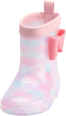 Toddler Cute Colorful Rain Boots Cartoon Rain Boots Short Rain Boots for Toddler Easy On Lightweight Girls Boots