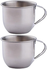 Stainless Steel Tea Cup with Handle Mini Small Capacity 60ml Drinking Cup Coffee Mugs Espresso Cups for Coffee and Tea Lovers