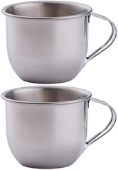 Stainless Steel Tea Cup with Handle Mini Small Capacity 60ml Drinking Cup Coffee Mugs Espresso Cups for Coffee and Tea Lovers