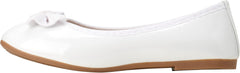 KENSIE GIRL Shoes - Classic Leatherette Ballet Flats with Glitter Bow (Toddler/Girl)