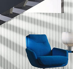 CONCORD WALLCOVERINGS ™ One-Seven-Five, Lavish Futuristic Harmonious White Wallpaper Sample