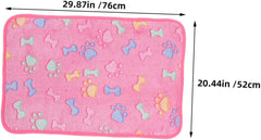 HANABASS 3pcs Soft Washable Dog Blanket Fluffy Pet Blanket for Small Dogs and Cats Non-Slip Fleece Animal Bed Bone Pattern