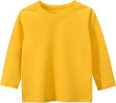 sfdgfhyf Toddler Kids Girls Boys Long Sleeve Basic T Shirt Casual Tees Shirt Tops Solid Color Toddler Warm Sweater