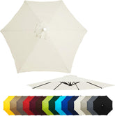 Patio Umbrella Replacement Canopy 6.5/8.9/9.8ft,Umbrella Canopy for 6 Ribs,Replacement Top Garden Parasol Sunshade Cover for Garden Patio Yard Beach Pool Market Table