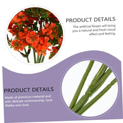 Cabilock Flower Cluster Decor Simulated Green Plant Artificial Flower Easy Care Home Office Decor