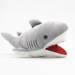 LOGOFUN Plush Shark Hand Puppet Stuffed Animal Hand Puppet for Kids Cartoon Animal Hand Toy for Storytelling Teaching Role-Playing