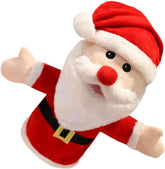 1PC Santa Claus Hand Puppet Plush for Interactive Play Christmas Finger Plaything Parent Imagination Activities Present