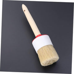 Alasum Oil Painting Brush BBQ Brush Bristle Cleaning for Grill Round Bristle Chalk Ergonomic Wooden Handle