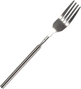 Stainless Steel Dinner Fork, BBQ Telescopic Fork Extendable Dinner Fruit Dessert Fork Cutlery with Long Handle