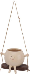 aqxreight Swing Face Planter Pot Exquisite Unique Hanging Pots Garden Patio Decor Indoor Outdoor Planters Unique Swing Face Planter Pot for Garden Patio Decor