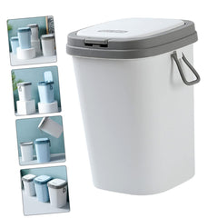 Nordic Style Small Trash Can with Lid Bathroom and Kitchen Waste Basket Compact Design for Bedroom and Office Use Practical and Stylish Waste Container