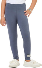 Patch Detail Elastic Waistband Leggings Grey 3-4 YRS