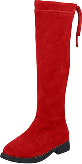 IWIHMIV Girls Knee High Boots Girls Zipper Long High Boots Non Slip Toddler Knee High Boots Girl Winter Shoes