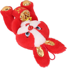 Year of The Rabbit 2023 Stuffed Animal, 2023 Chinese New Year Rabbit Toy Ornament Decorations, Bunny Plush Toy Zodiac Animal Plush Rabbit Hugging Pillow for Spring Festival Gift Home(Type 5)