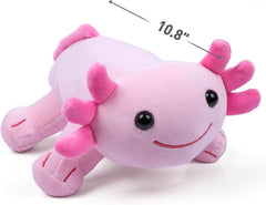Axolotl Plush Toy, 10.8” Soft Cute Axolotl Stuffed Cotton Plush Pillow Kawaii Salamander Animal for Boys Girls Kids Gift (Blue)