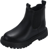 Short Boots Ankle Boots for Girls Bow Side Zipper Low Heel Outdoor Warm Shoes Waterproof Combat Shoes with Zipper