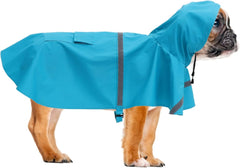 Portable Dog Raincoat Dog Rain Jacket Small to Large Reflective Design