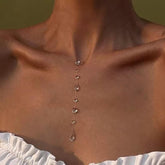 Handmade Dew Drop Choker Necklace for Women Simple Lariat Jewelry Accessory