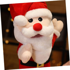 KESYOO Adorable Christmas Santa Claus Hand Puppet for Interactive Finger for Parent Role Play Soft Plush PP Cotton Material Bright Color Storytelling Plaything for Imaginative