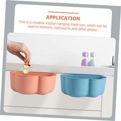 3Pcs Hanging Trash Can Kitchen Garbage Bin for Under Sink Compact Waste Container for Food Scraps Space Saving Design