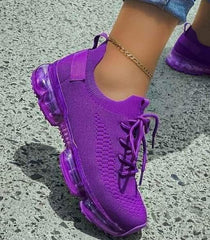 Forever Link Womens Air Cushion Fashion Sneakers Breathable Lightweight Walking Shoes