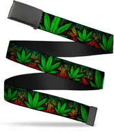 Buckle-Down Men's Web Belt Weed, Multicolor, 1.5" Wide-Fits up to 42" Pant Size
