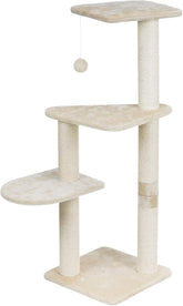 TRIXIE Pet Products Altea Cat Tree (Beige with paw prints), large (16 x 16 x 46 in.) (43884)
