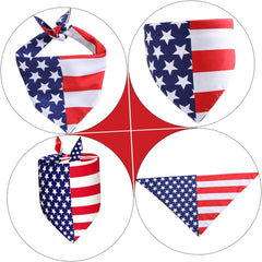 Yardwe 1pc Independence Day Dog Bandana American Flag Scarf for Pets Decorative Burp Cloth Premium Quality for Dogs and Cats at Festivals