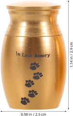 SUPVOX 2pcs Dogs Ashes Keepsake Holder Box Small Memorial Urns Paw Print Cremation Ashes Storage Box for Pet Remains Hair Tooth Compartments